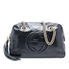 Gucci Patent Soho Chain Zip Shoulder Bag