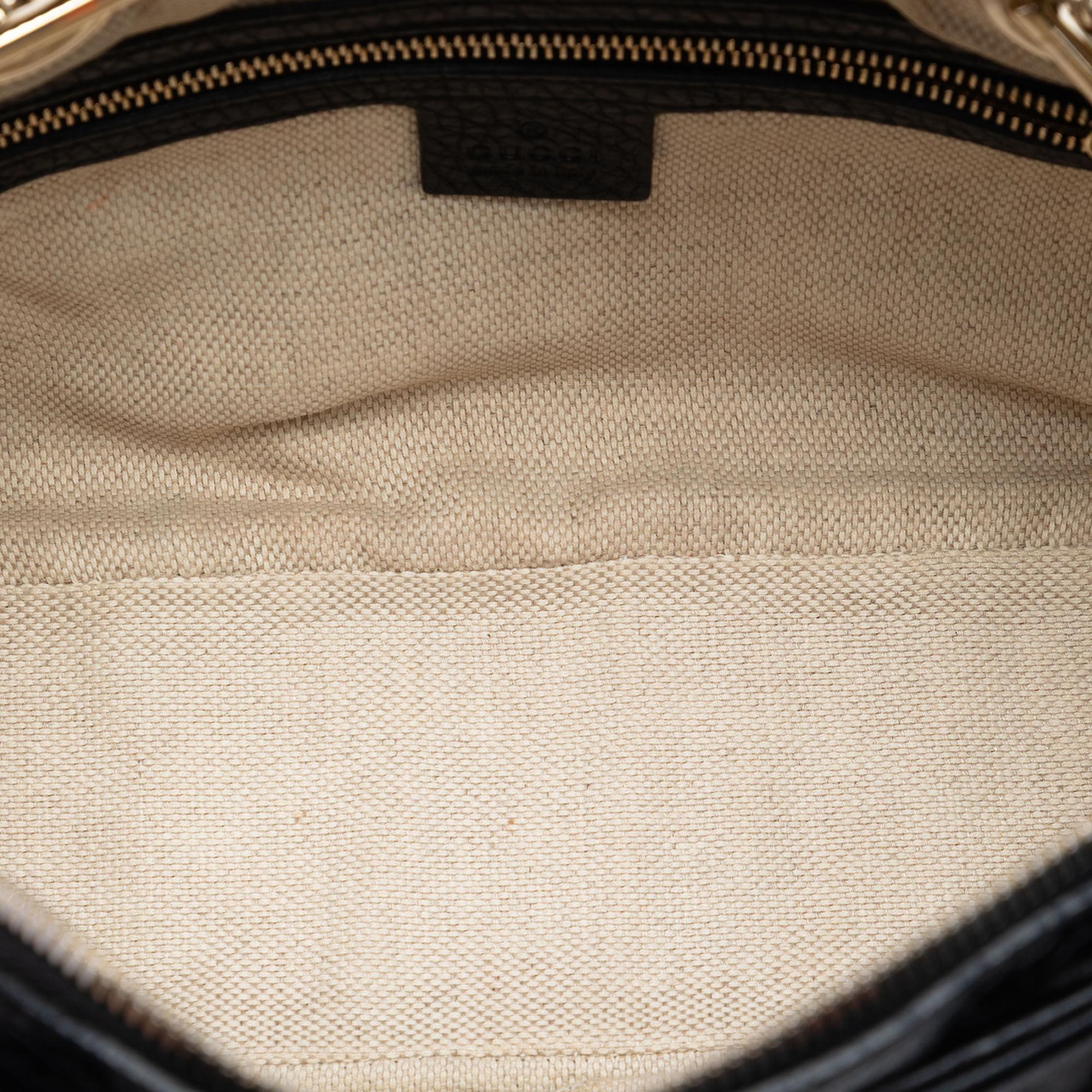 Gucci Pebbled Leather Soho Chain Zip Shoulder Bag