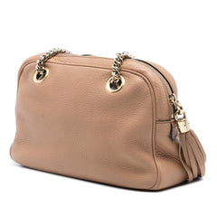 Gucci Pebbled Leather Soho Chain Zip Shoulder Bag