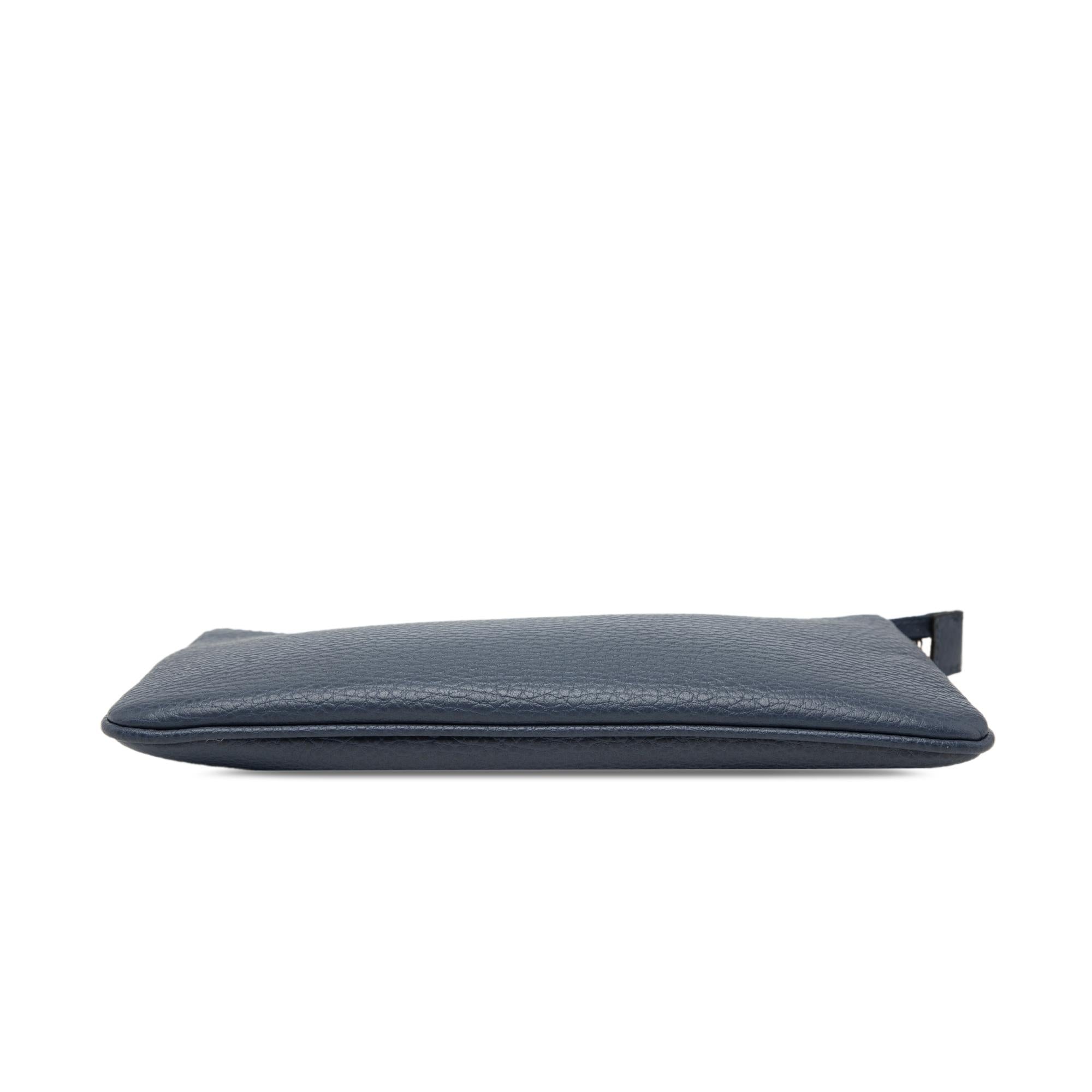 Gucci Pebbled Leather Swing Wristlet Pouch