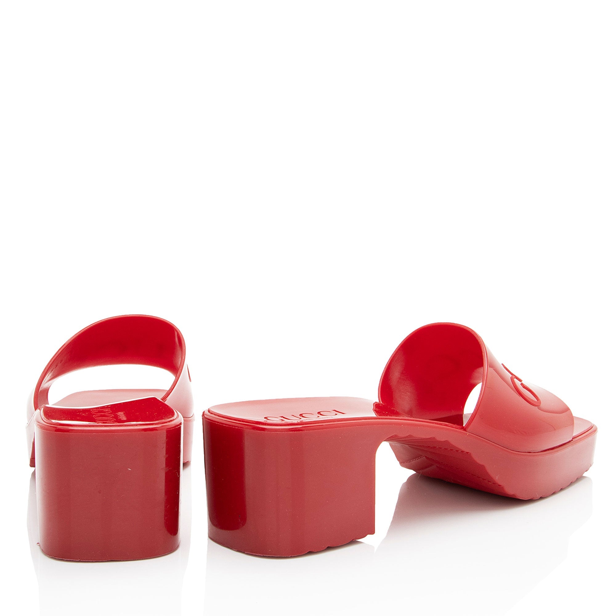 Gucci Rubber Slide Sandals - Size 9 / 39