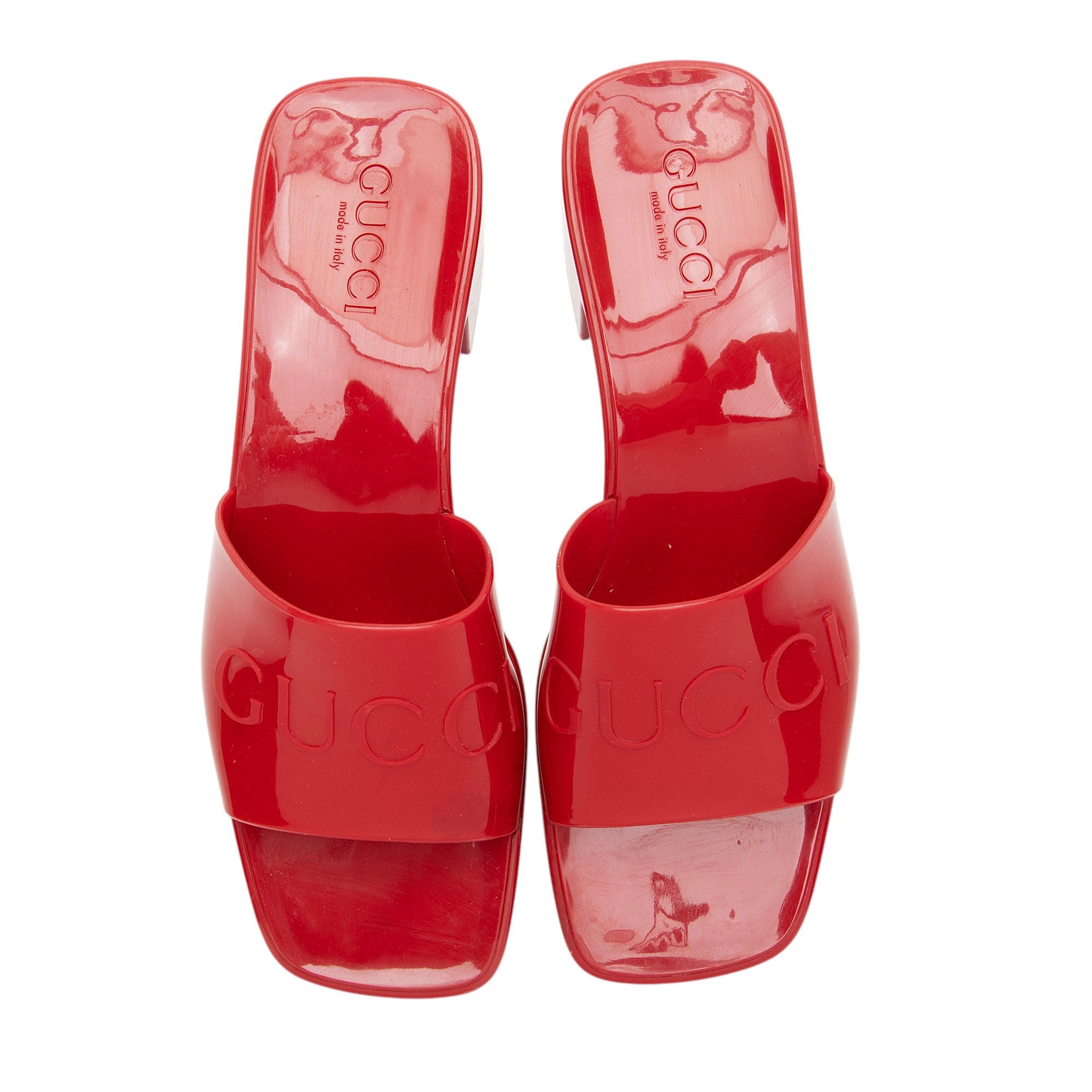 Gucci Rubber Slide Sandals - Size 9 / 39