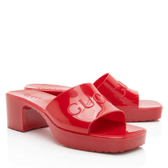 Gucci Rubber Slide Sandals - Size 9 / 39