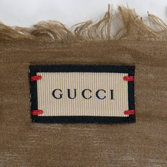 Gucci Silk Cashmere Ombre GG 140cm Shawl