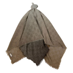 Gucci Silk Cashmere Ombre GG 140cm Shawl