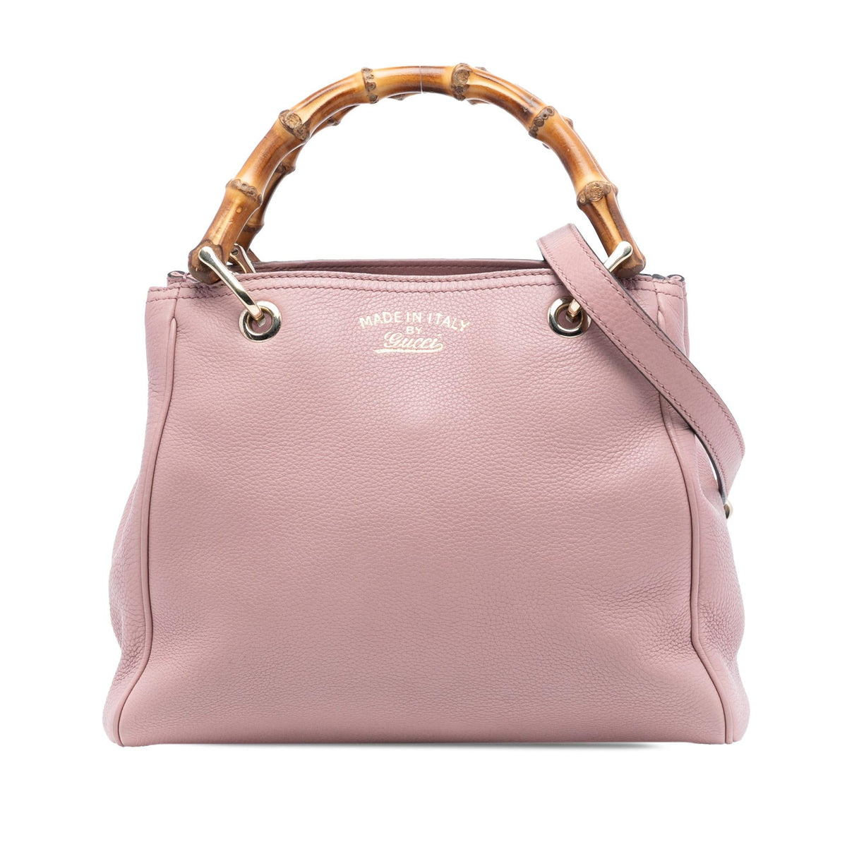 Gucci Small Calfskin Bamboo Shopper Satchel