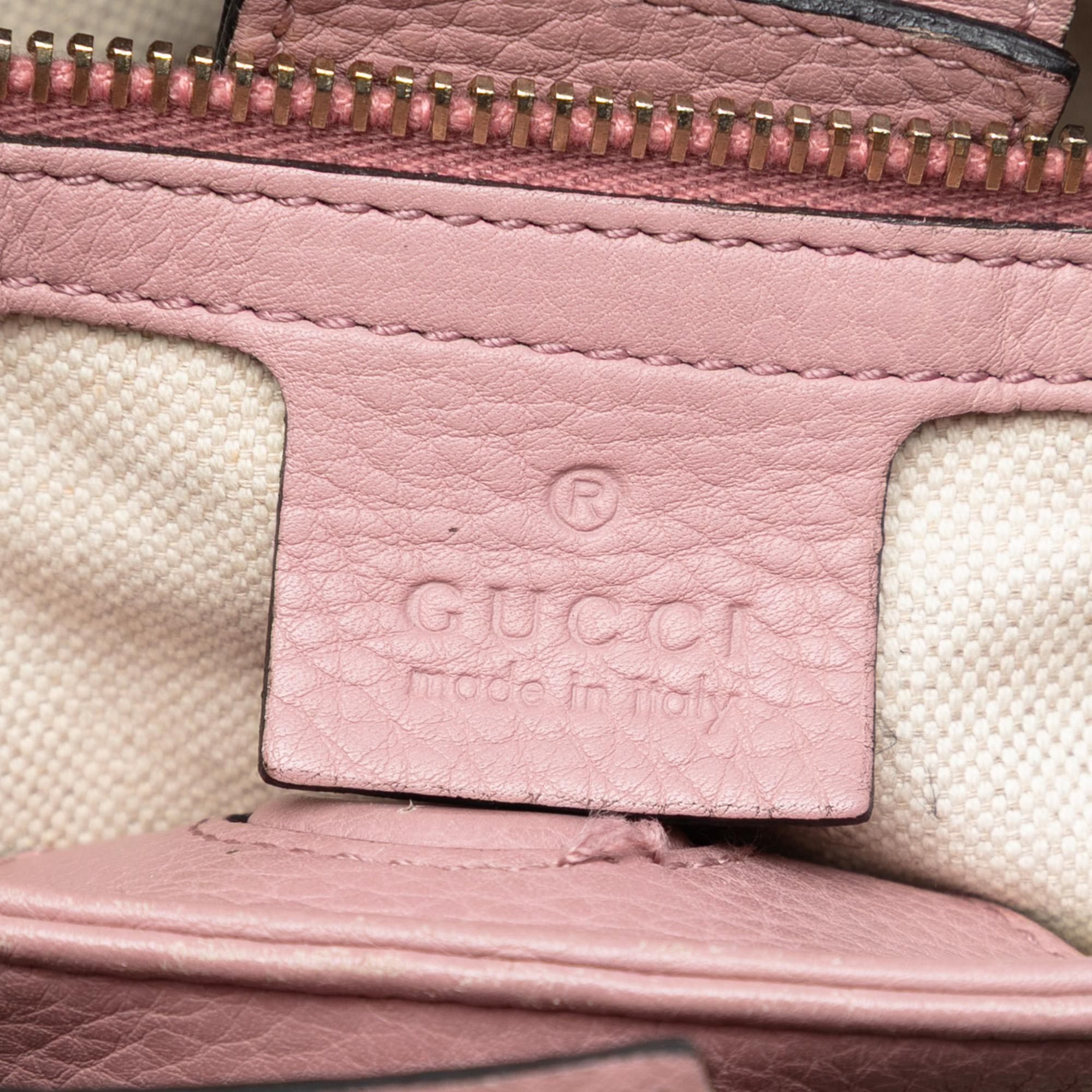Gucci Small Calfskin Bamboo Shopper Satchel