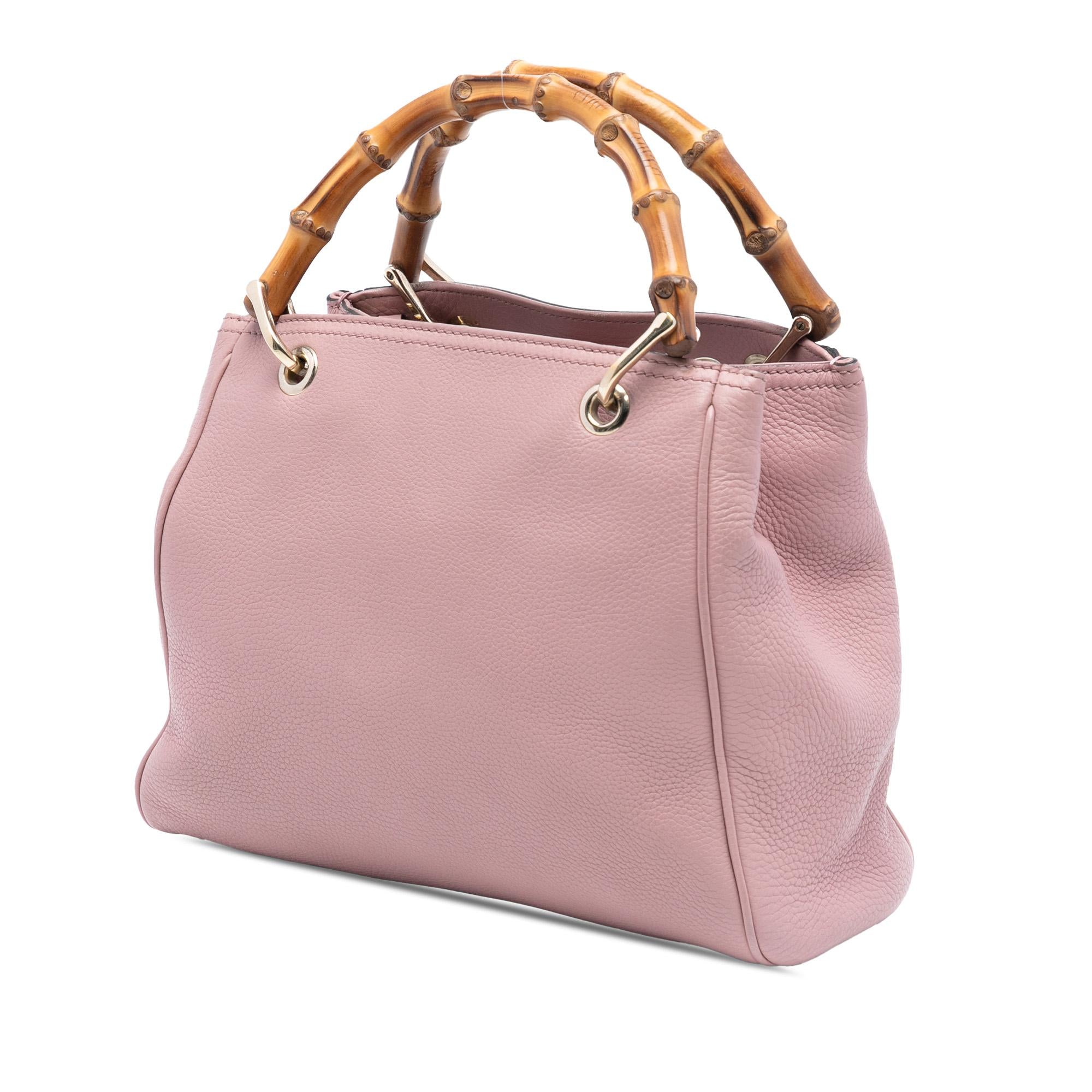 Gucci Small Calfskin Bamboo Shopper Satchel