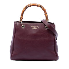Gucci Small Calfskin Bamboo Shopper Satchel