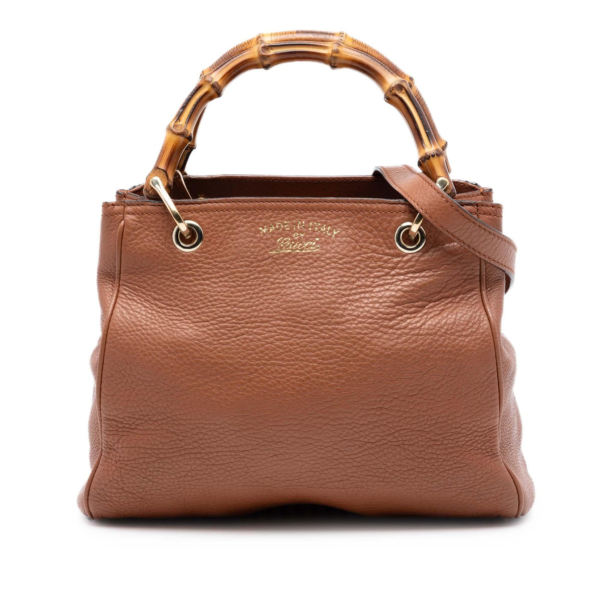 Gucci Small Calfskin Bamboo Shopper Satchel