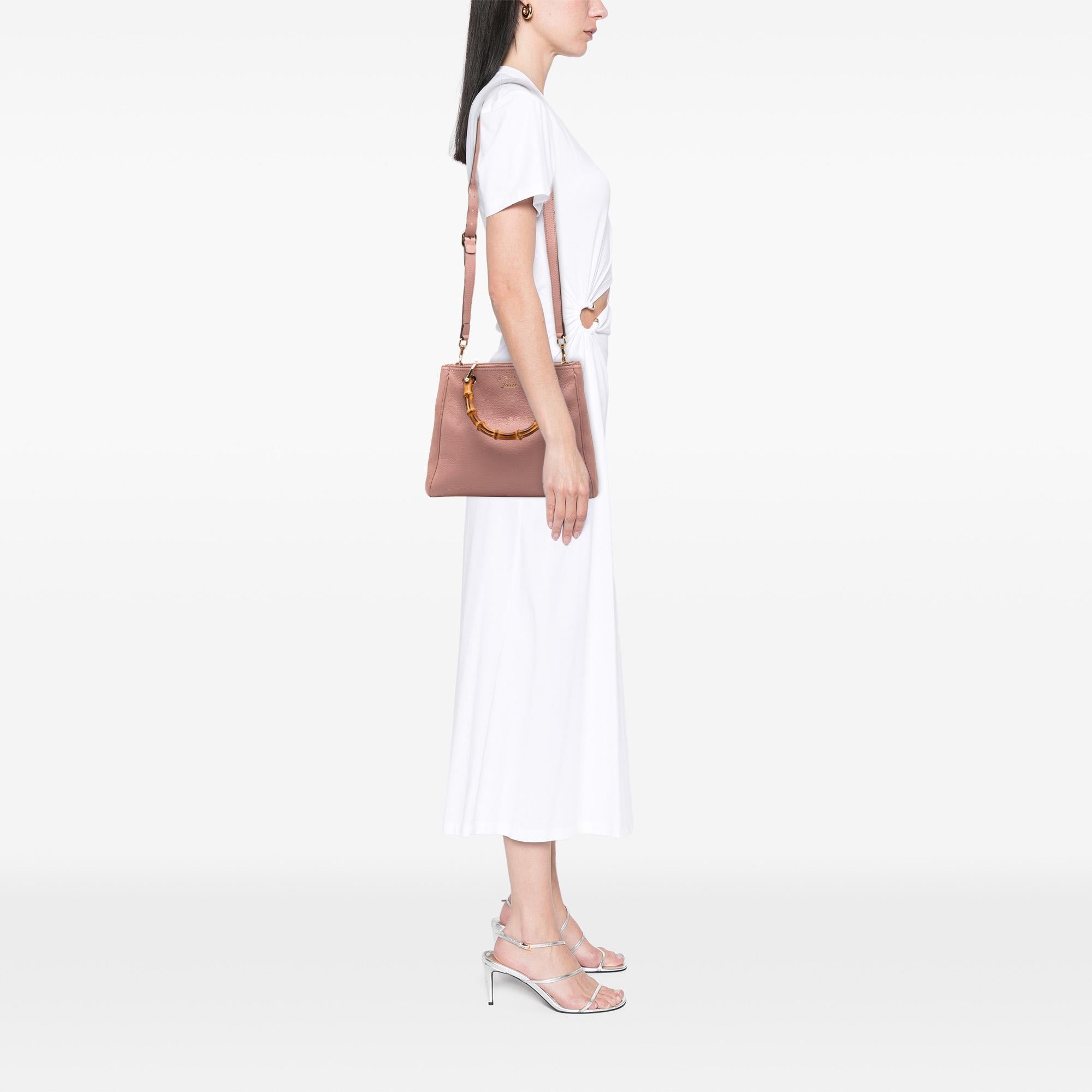 Gucci Small Calfskin Bamboo Shopper Satchel