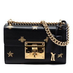 Gucci Small Calfskin Bee Star Padlock Crossbody