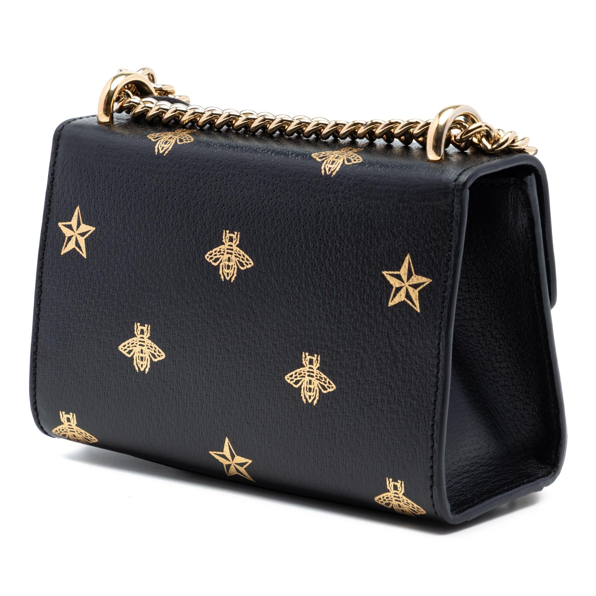 Gucci Small Calfskin Bee Star Padlock Crossbody