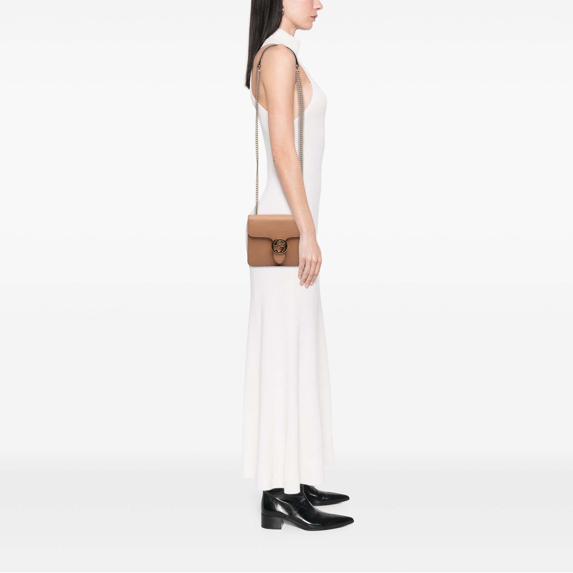 Gucci Small Dollar Calfskin Interlocking G Crossbody