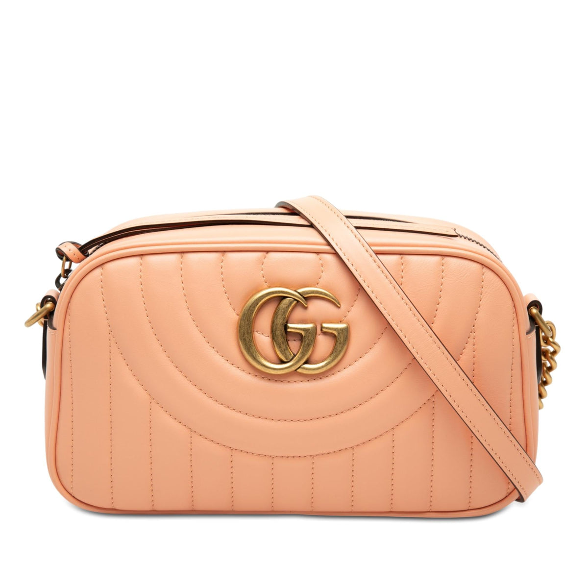 Gucci Small GG Marmont Matelasse Calfskin Vertical Ring Crossbody