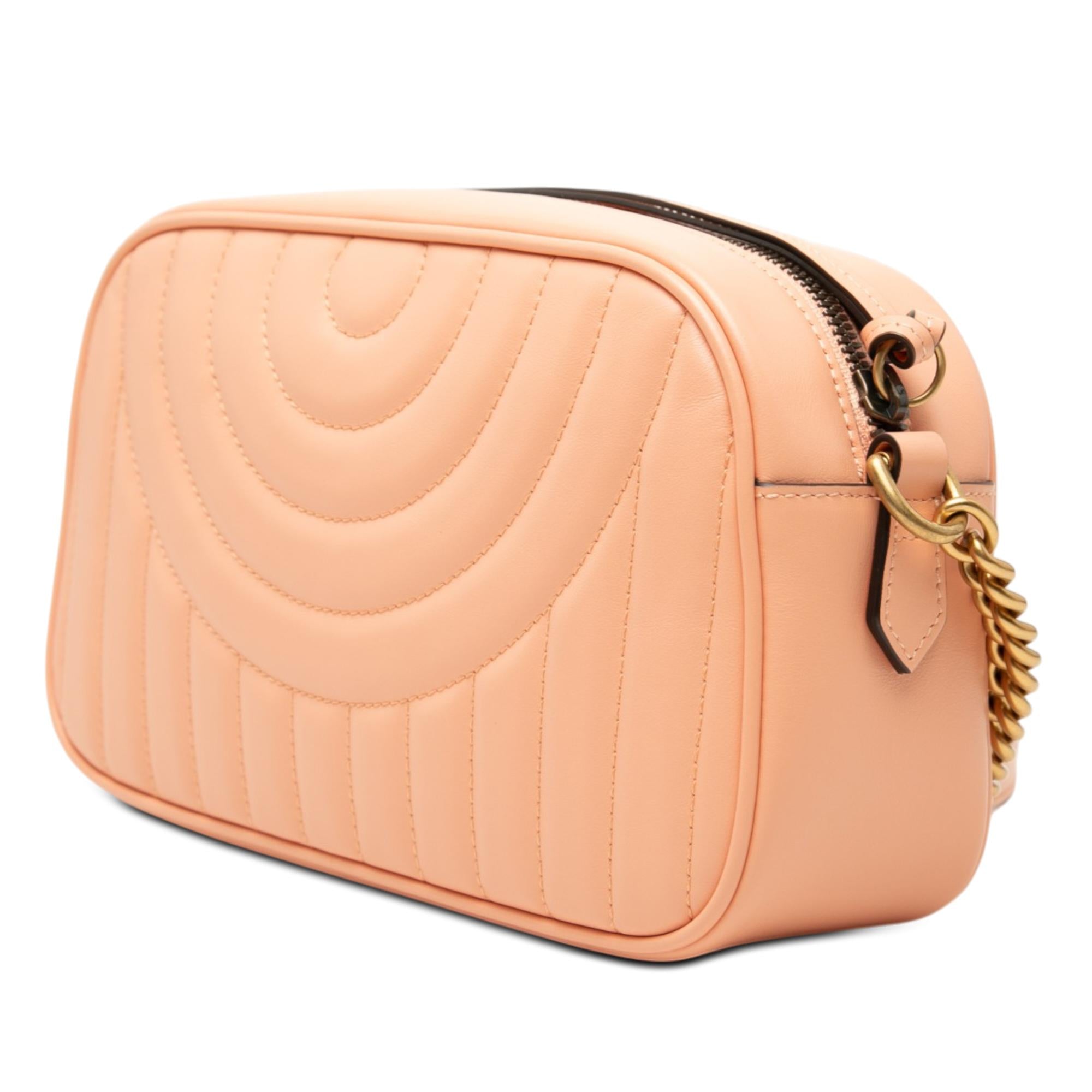Gucci Small GG Marmont Matelasse Calfskin Vertical Ring Crossbody