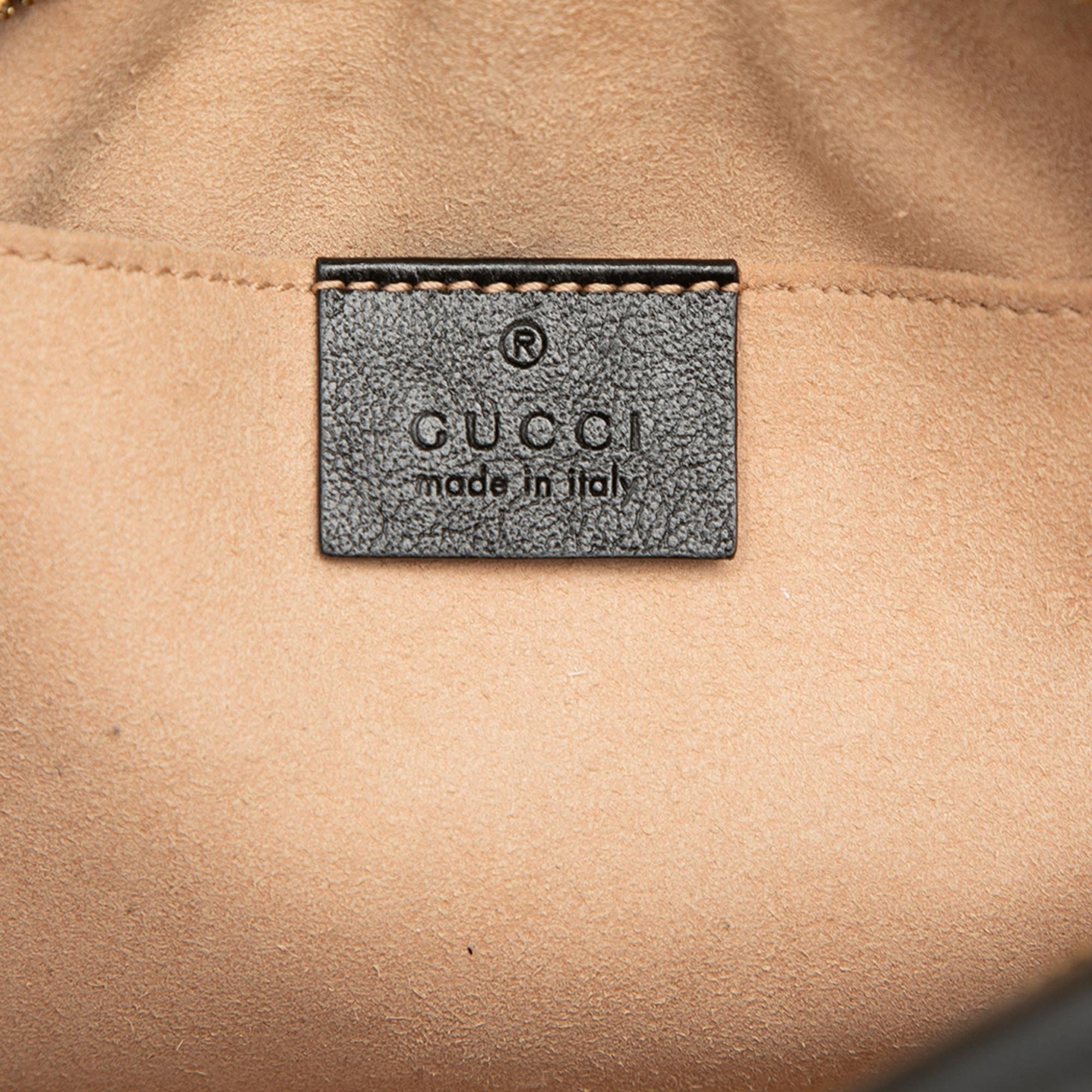Gucci Small GG Marmont Matelasse GG Canvas and Leather Crossbody