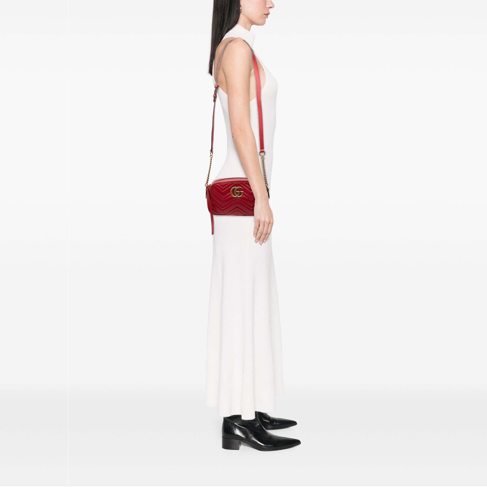 Gucci Small GG Marmont Matelasse Leather Crossbody