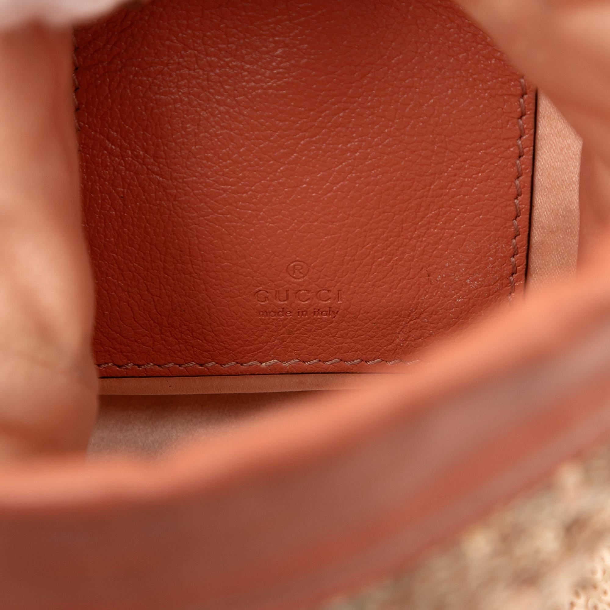 Gucci Small GG Marmont Sequined Diagonal Matelasse Leather Bucket Bag