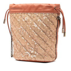 Gucci Small GG Marmont Sequined Diagonal Matelasse Leather Bucket Bag