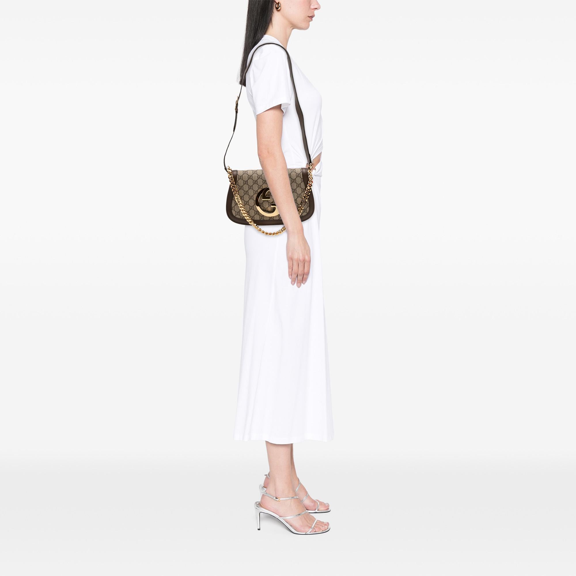 Gucci Small GG Supreme Blondie Chain Satchel