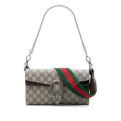 Gucci Small GG Supreme East West Dionysus Flap Bag