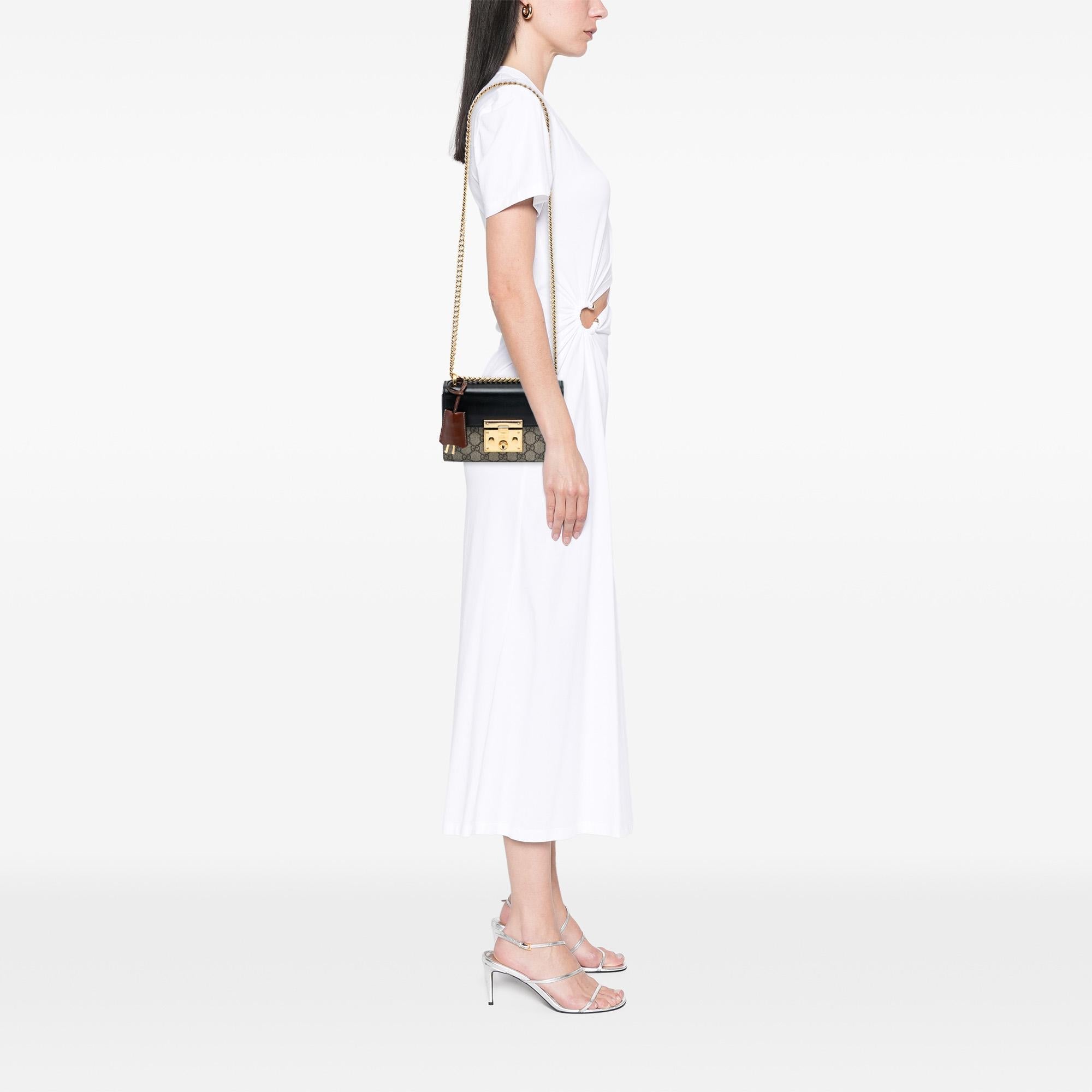 Gucci Small GG Supreme Padlock Crossbody