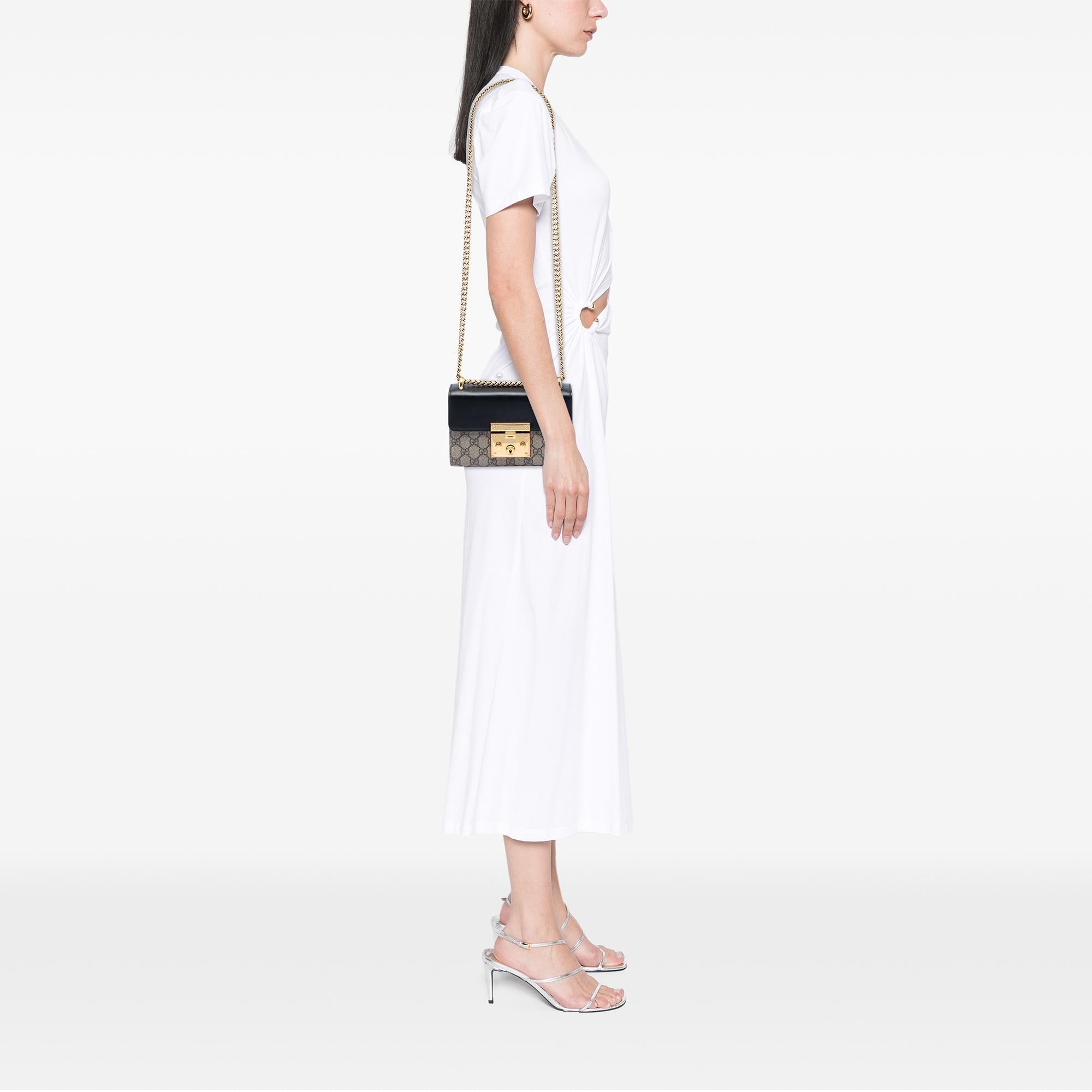Gucci Small GG Supreme Padlock Crossbody