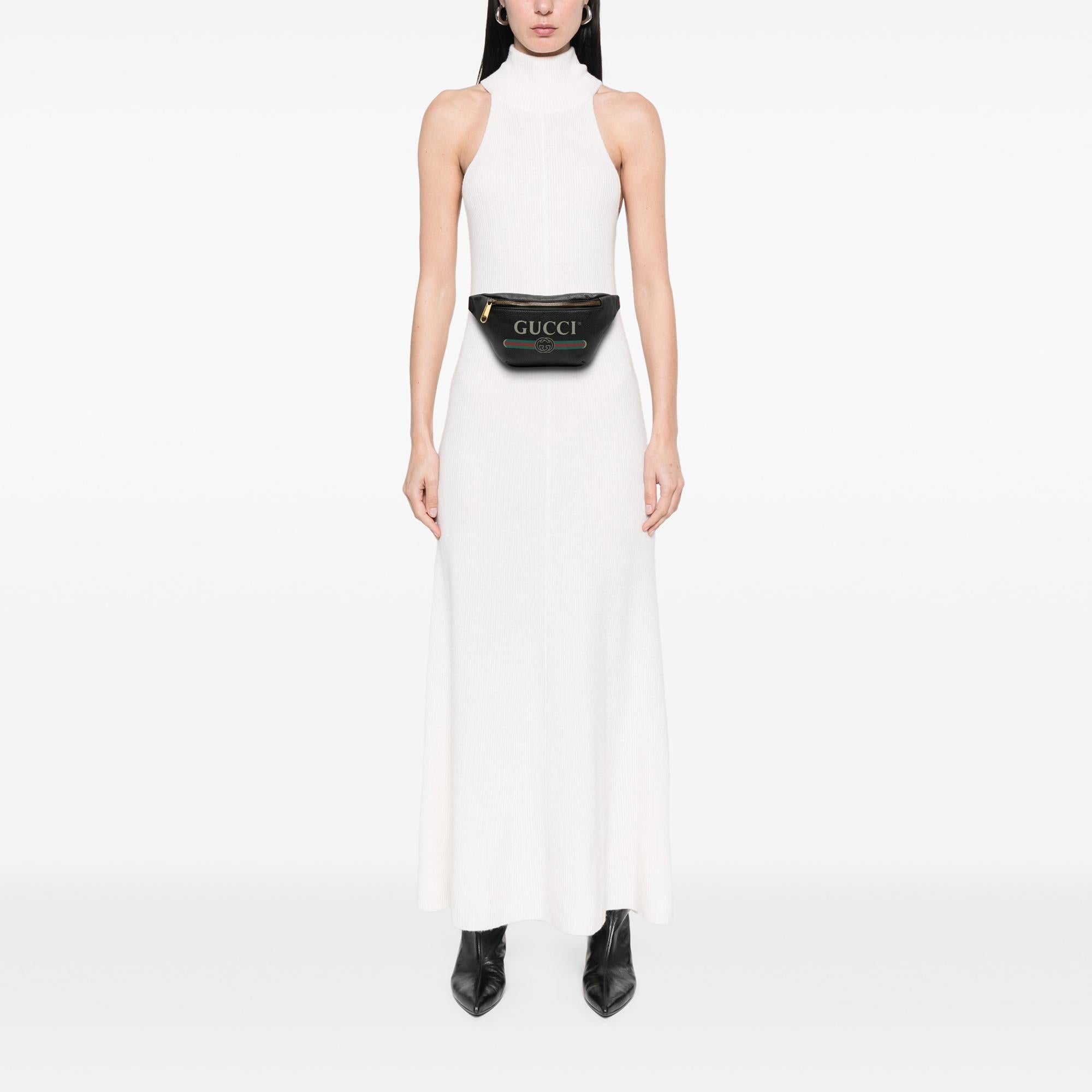 Gucci Small Grained Calfskin Logo Belt Bag