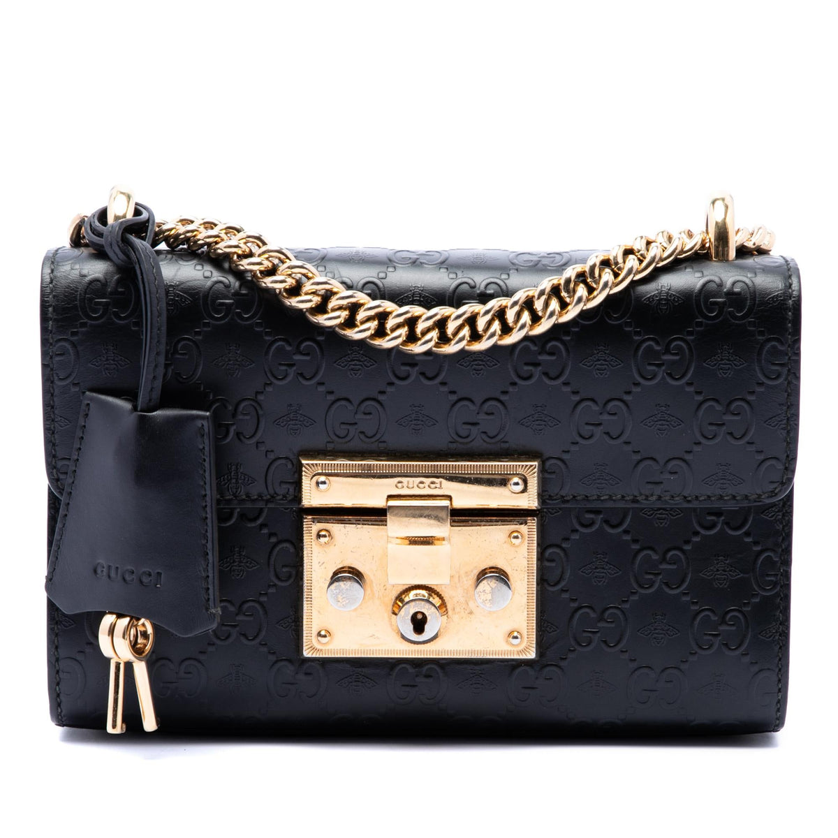 Gucci Small Guccissima Padlock Crossbody