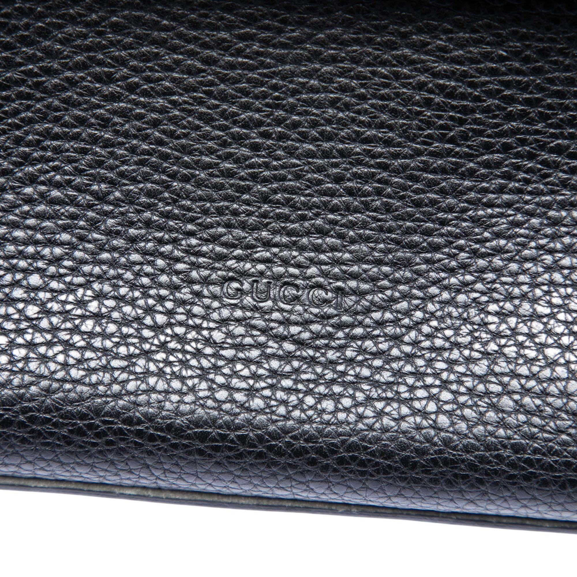 Gucci Small Leather Bamboo Daily Satchel