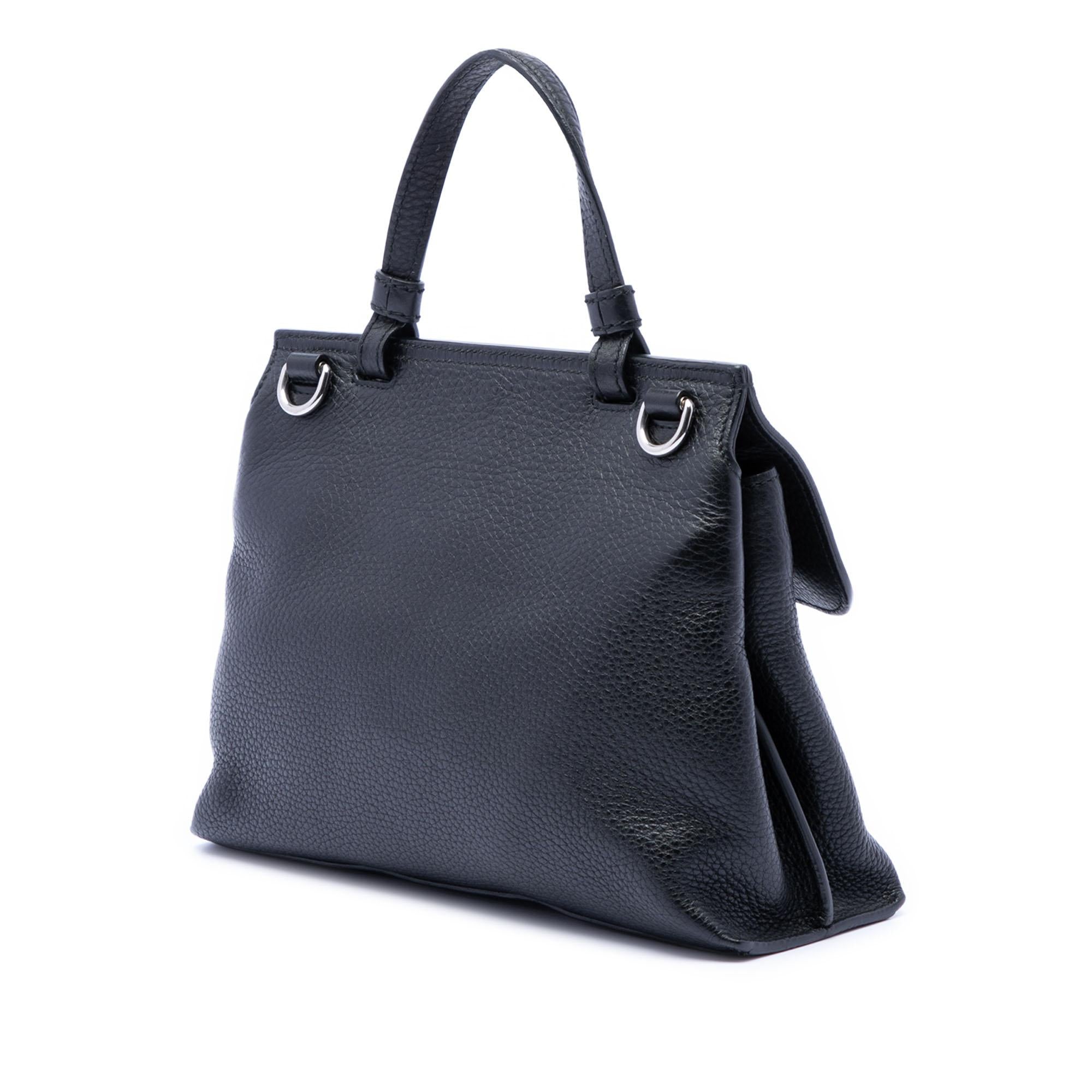 Gucci Small Leather Bamboo Daily Satchel