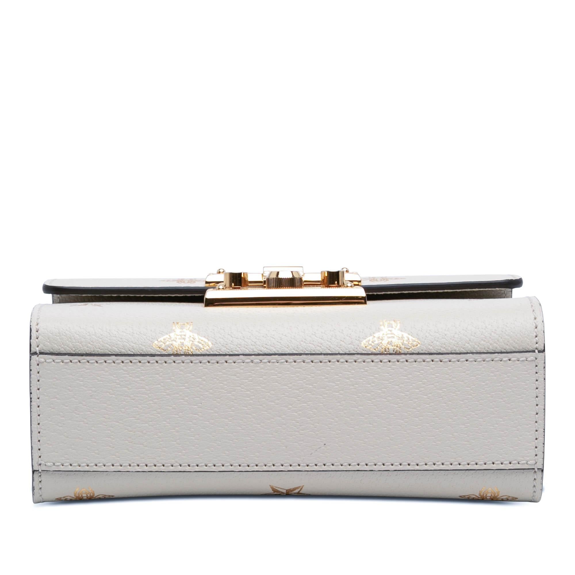 Gucci Small Leather Bee Star Padlock Crossbody