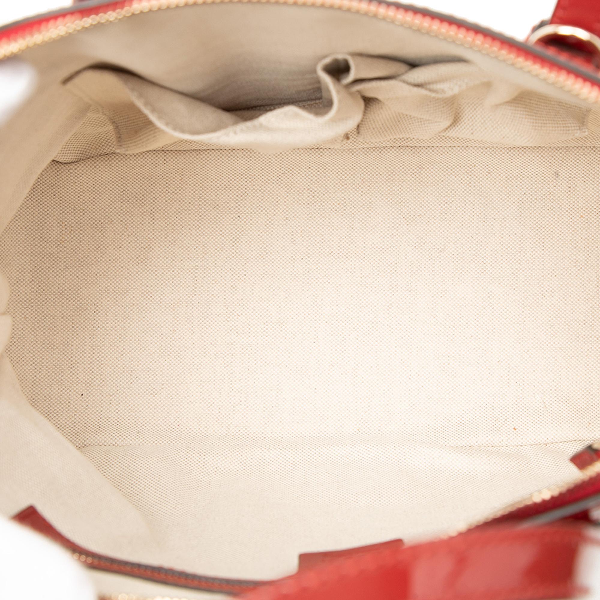 Gucci Small Microguccissima Patent Nice Dome Satchel