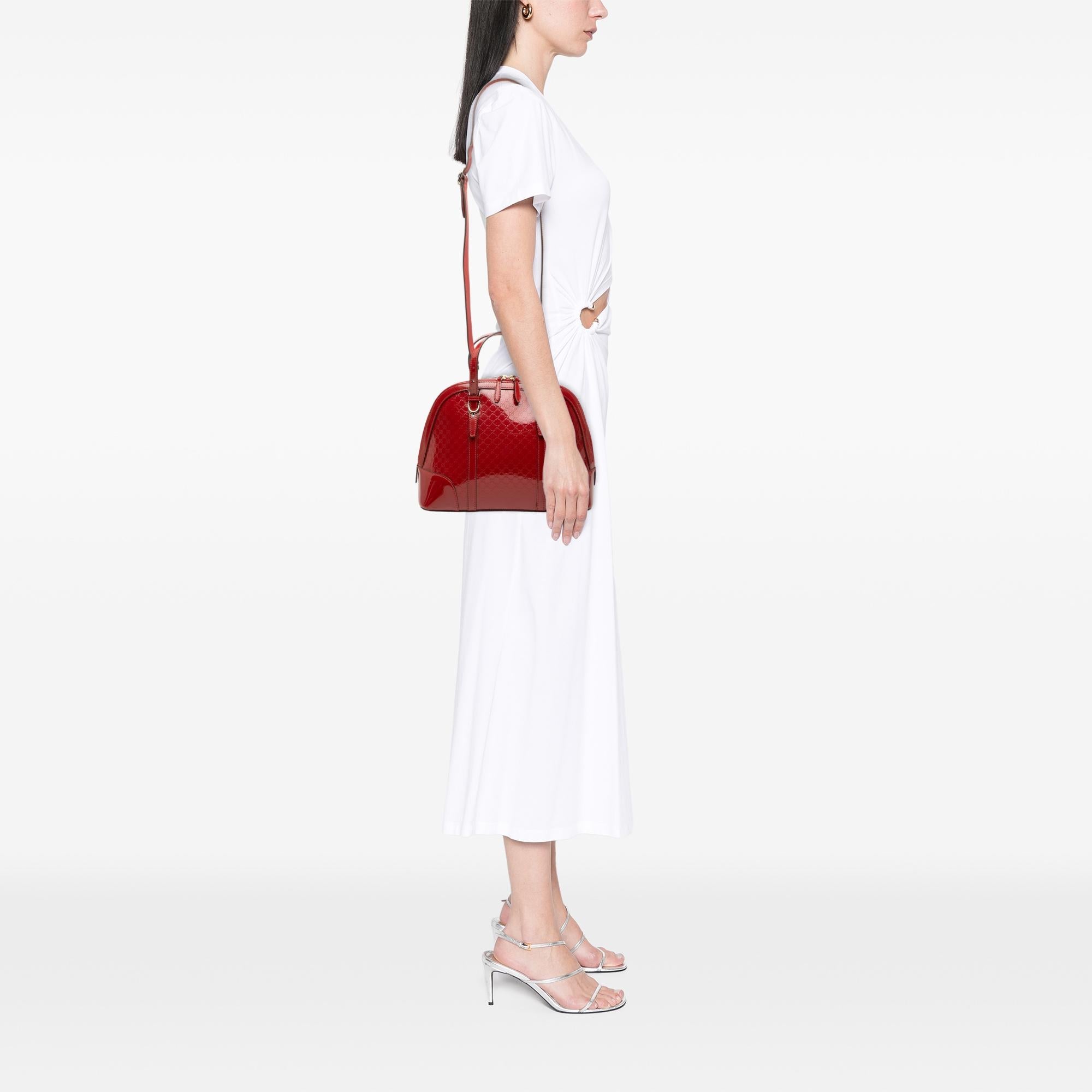 Gucci Small Microguccissima Patent Nice Dome Satchel