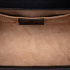 Gucci Small Pearl Studded Leather Padlock Crossbody