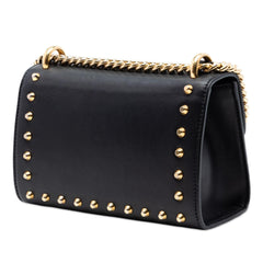 Gucci Small Pearl Studded Leather Padlock Crossbody