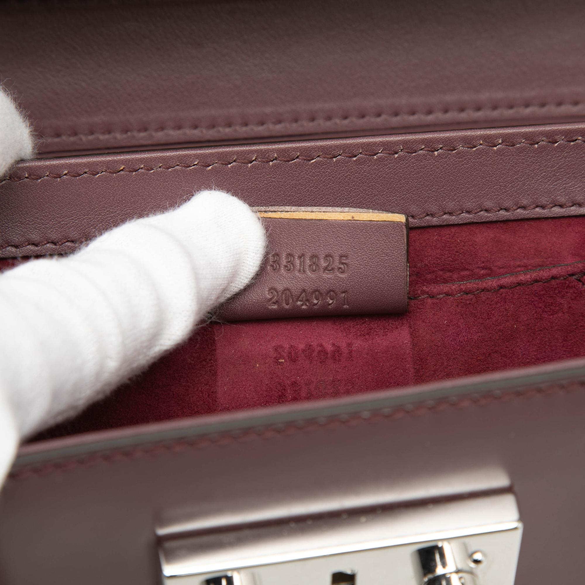 Gucci Smooth Calfskin Lady Lock Clutch