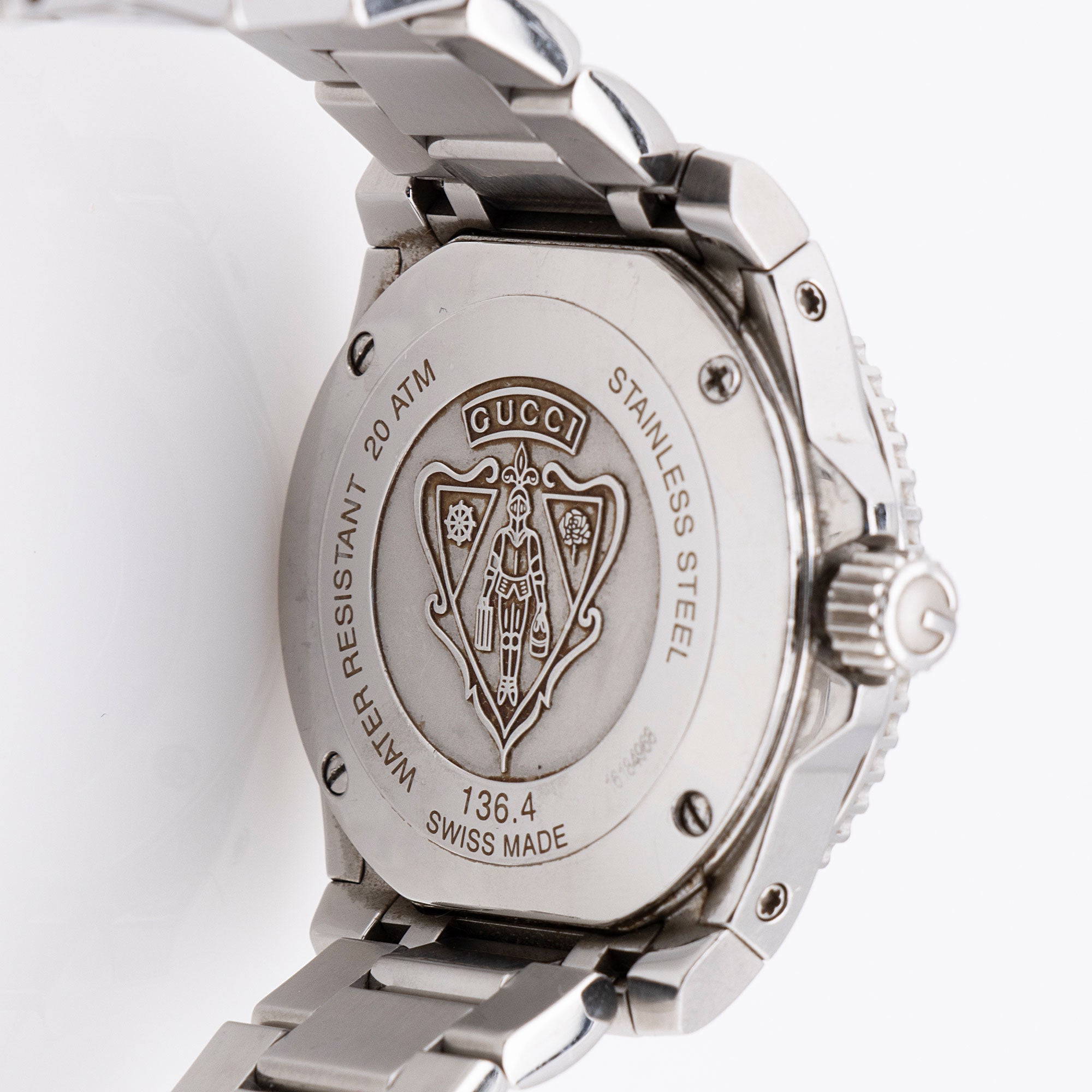 Gucci Stainless Steel Diamond Quartz Dive Watch