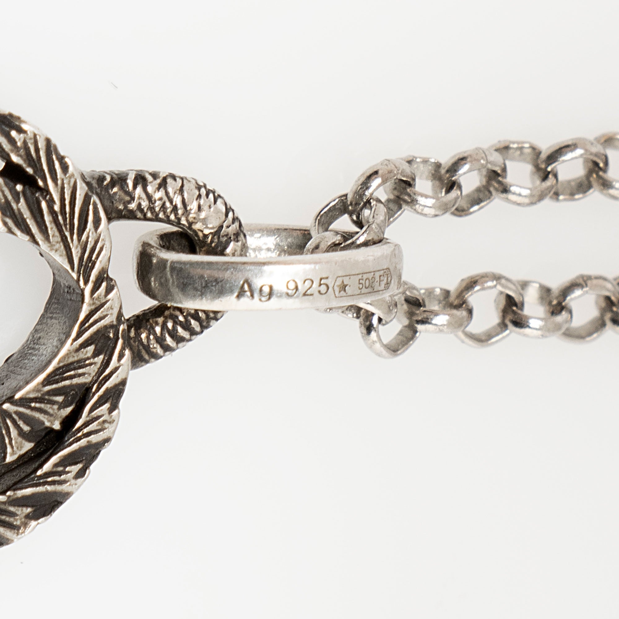 Gucci Sterling Silver Interlocking G Necklace