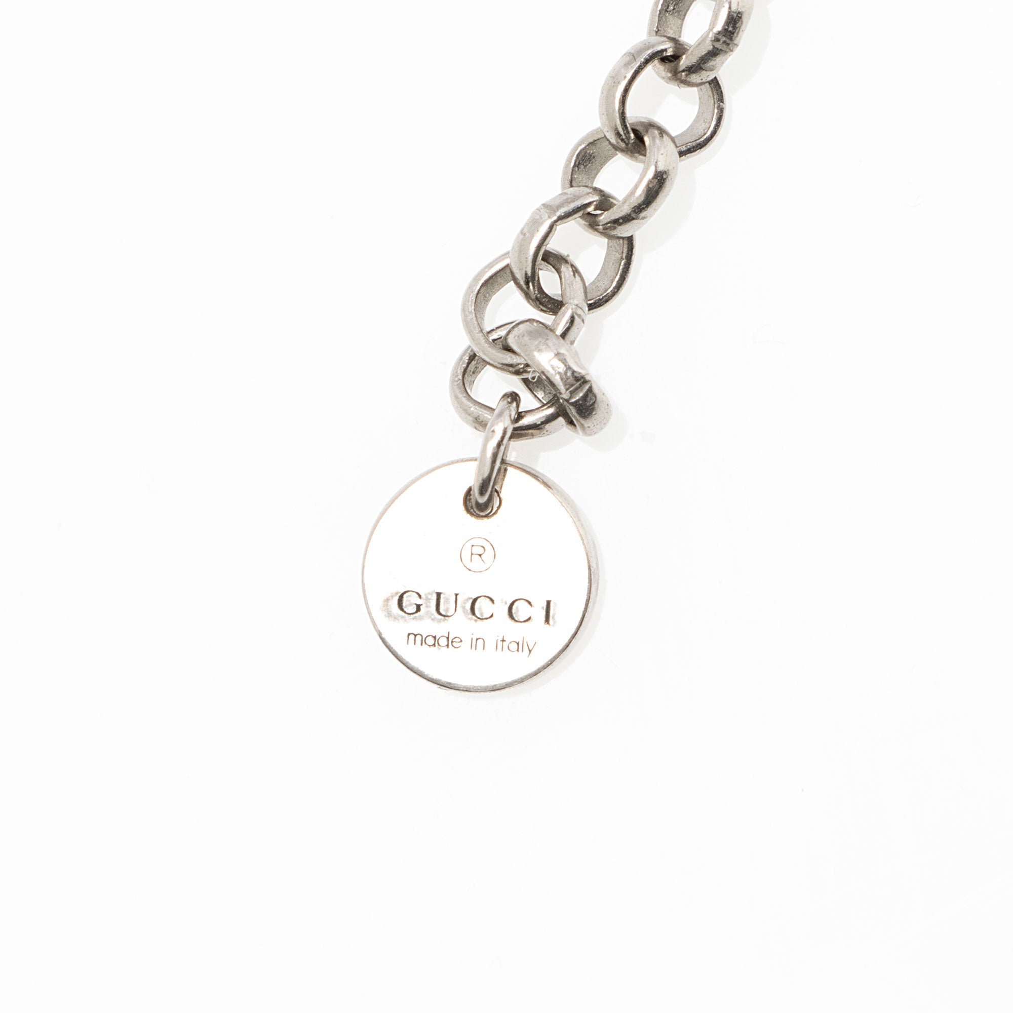 Gucci Sterling Silver Interlocking G Necklace