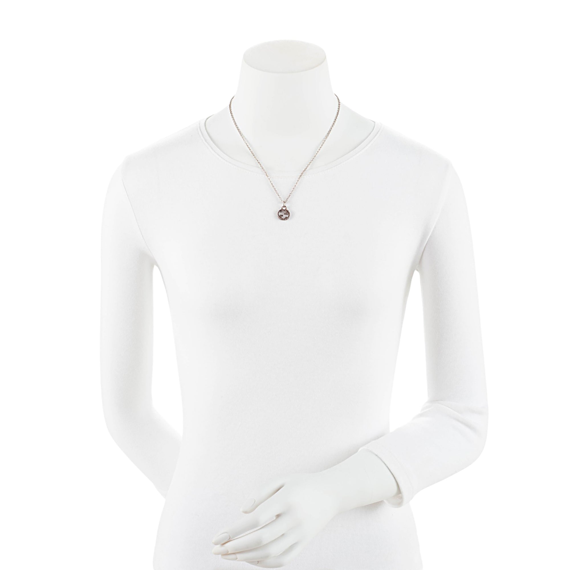Gucci Sterling Silver Interlocking G Necklace
