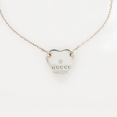 Gucci Sterling Silver Trademark Heart Tag Bracelet