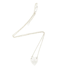 Gucci Sterling Silver Trademark Heart Tag Necklace