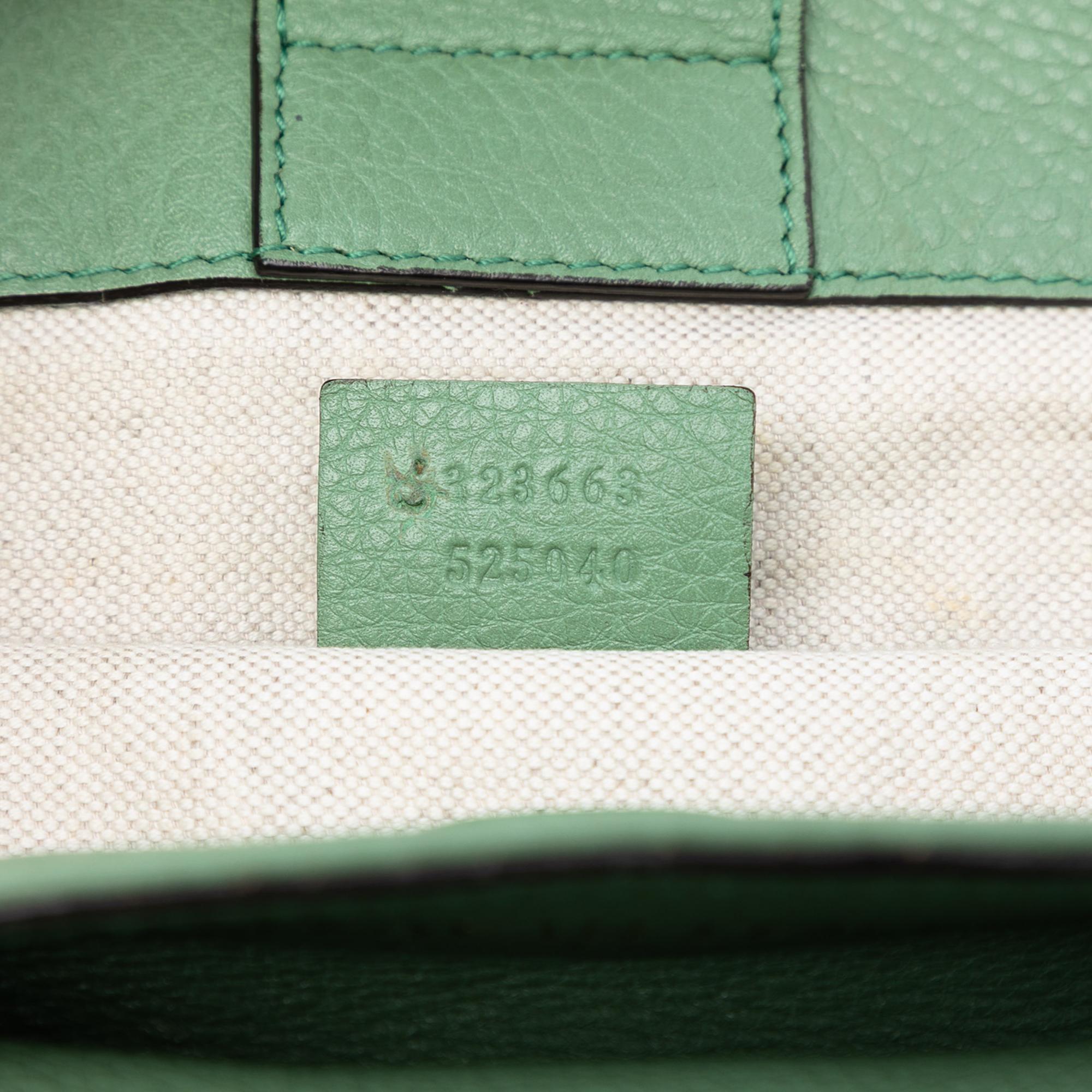 Gucci Tall Leather Bamboo Shopper Tote