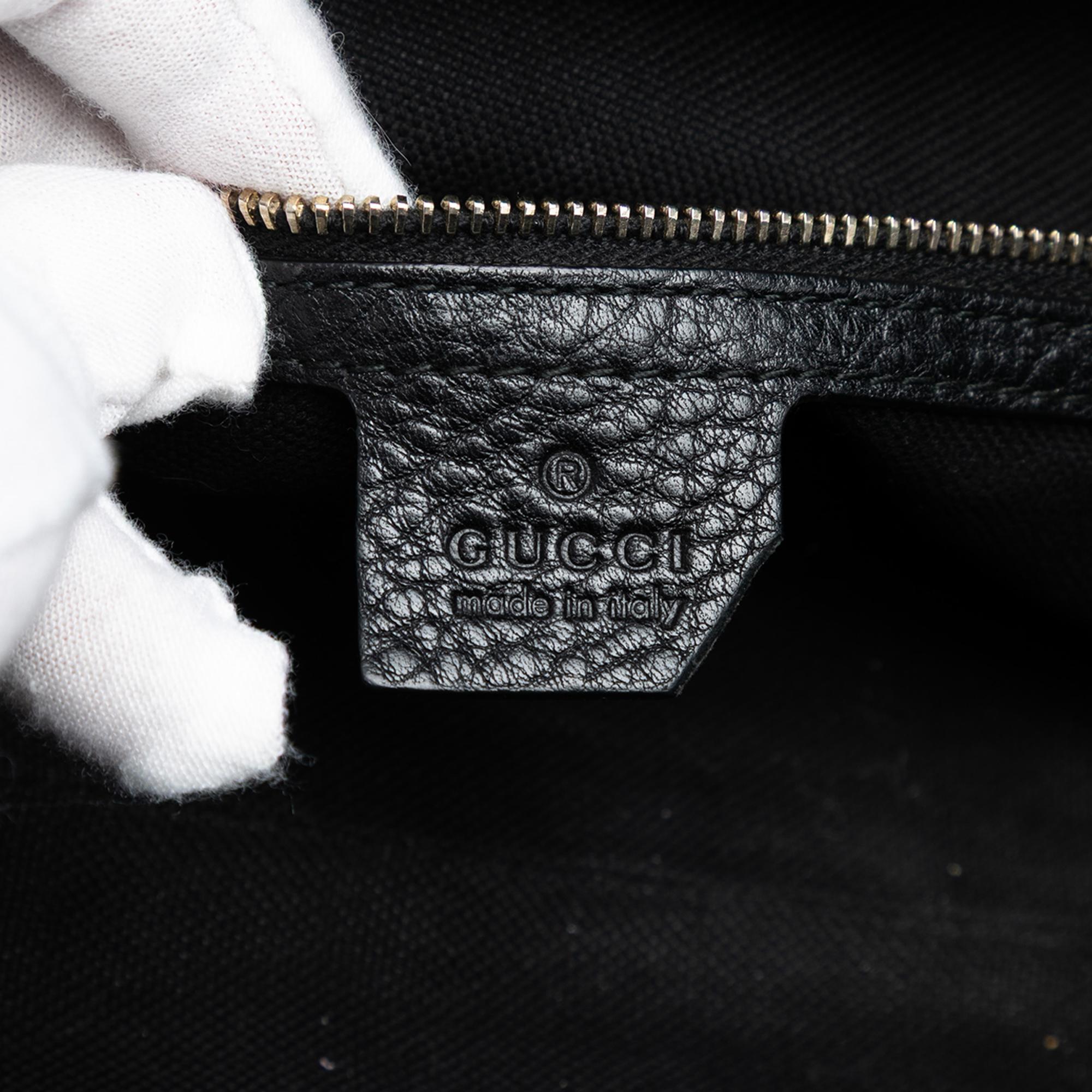 Gucci Tall Leather Bamboo Shopper Tote