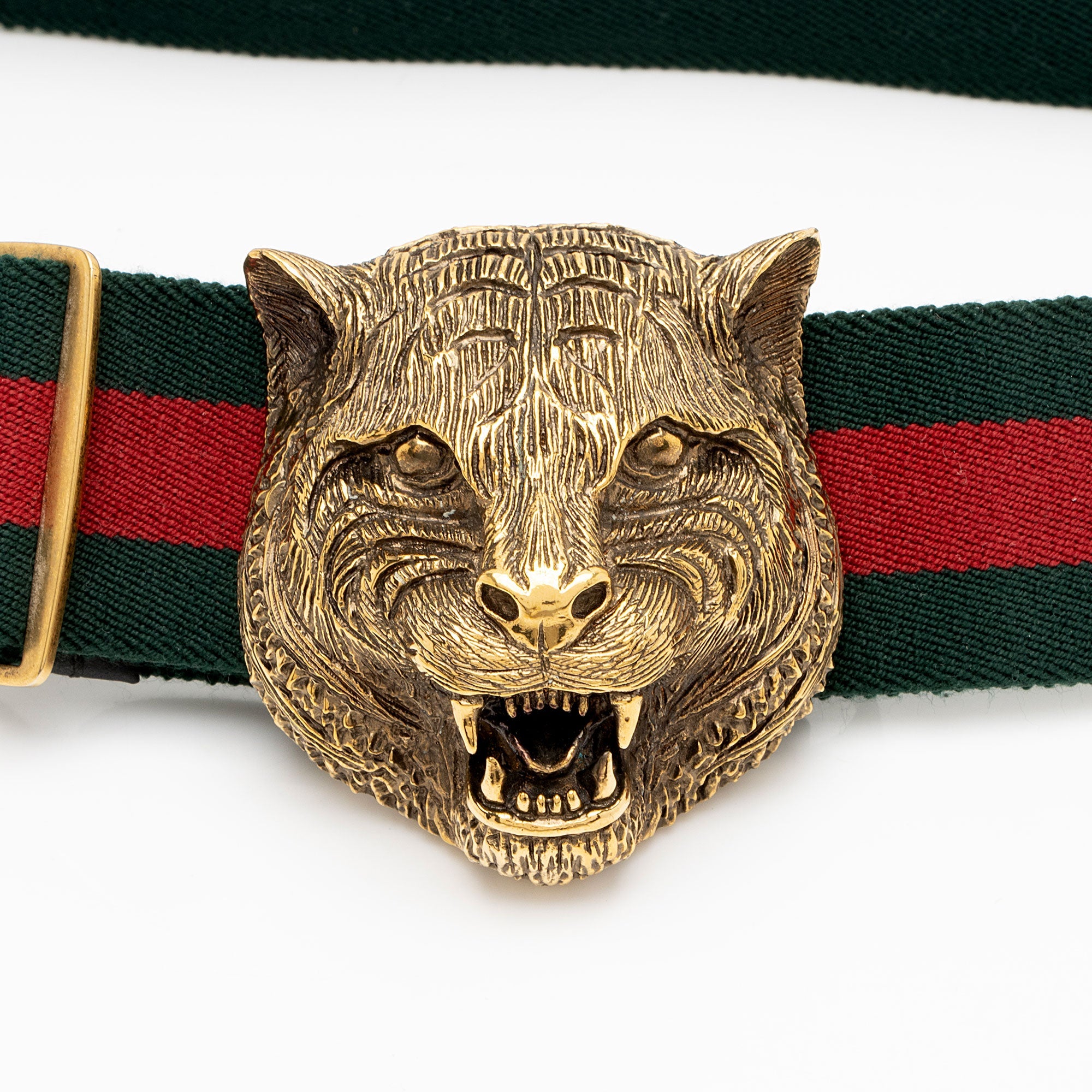 Gucci Web Feline Belt - Size 32 / 80