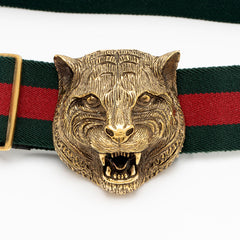 Gucci Web Feline Belt - Size 32 / 80