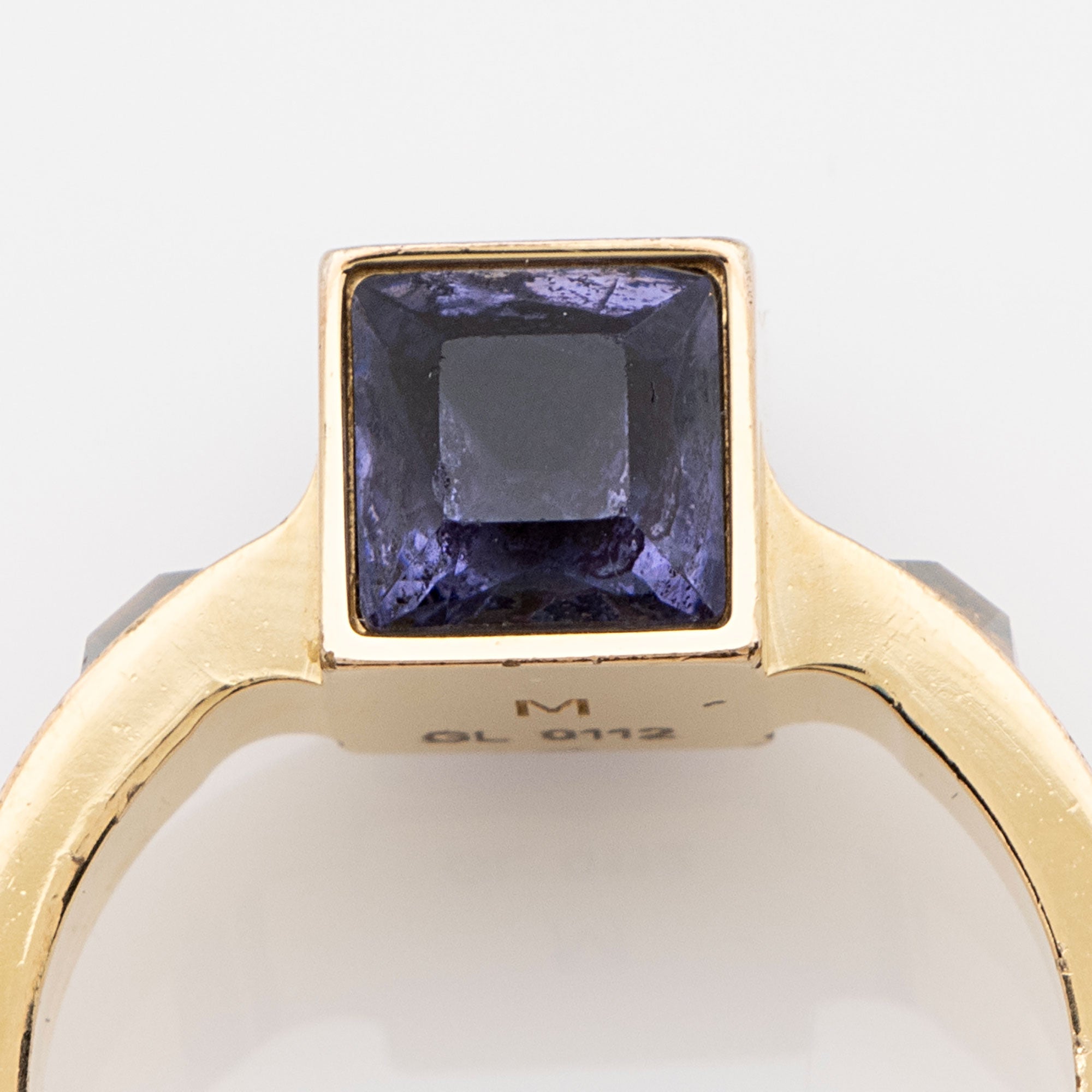 Louis Vuitton Brass Crystal Gamble Ring - Size 5 1/2