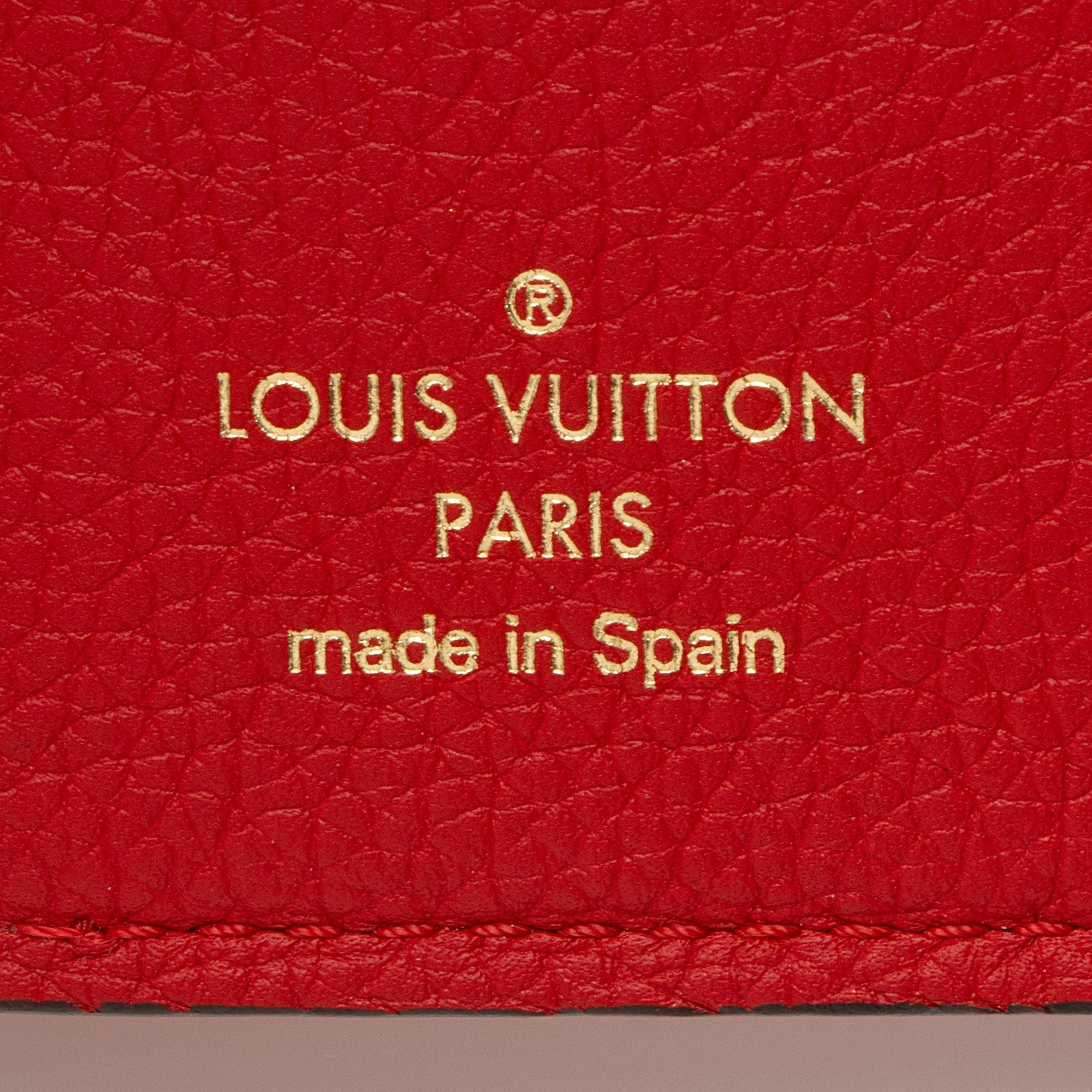 Louis Vuitton Calfskin Monogram Canvas Double V Compact Wallet